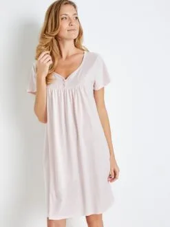 Lingerelle Chemise De Nuit Courte Unie Lot De 2