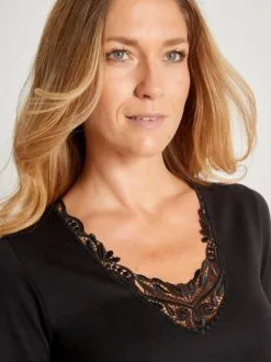 Lingerelle Chemise Manches Courtes, 10% Laine -Ventes de soutien-gorge sans fil g 2002189 0026 3