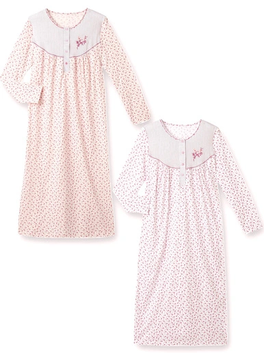 Lingerelle Lot 2 Chemises De Nuit Manches Longues 5 Lingerelle Lot 2 Chemises De Nuit Manches Longues – Image 3