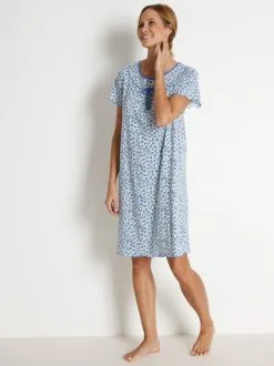 Balsamik Chemise De Nuit Courte Manches Courtes