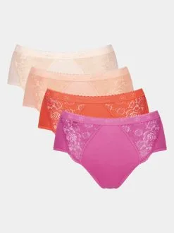 Sloggi Lot De 3 Culottes Midi Chic+1 Gratuite