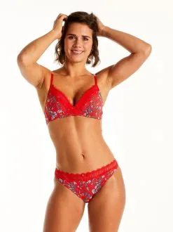 POMM'POIRE Slip Rouge -Ventes de soutien-gorge sans fil g 2009943 0020 3